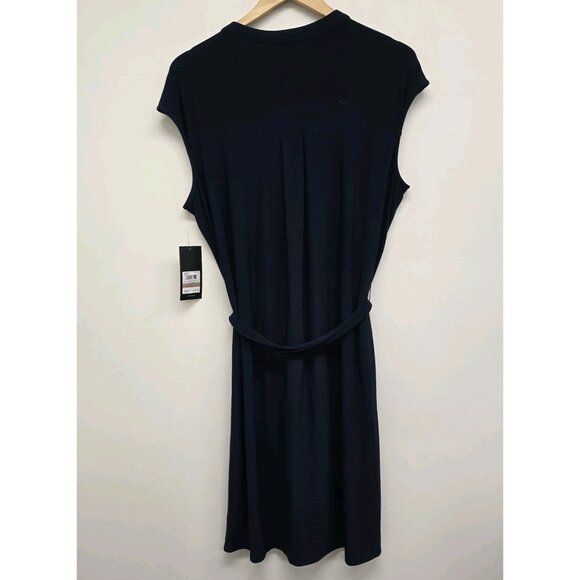 NWT Jones New York Belted Sleeveless Stretch Dress Size 12 V-Neck Career Office - Picture 2 of 8